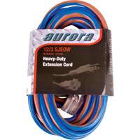 Aurora Tools XC504 TPE-Rubber Extension Cord With Light Indicator, All-Weather, SJEOW, 12/3 AWG, 15 A, 50'