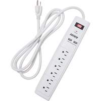 Aurora Tools XH064 USB Charging Surge Protector, 6 Outlets, 1200 J, 1875 W, 6' Cord
