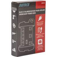 Aurora Tools XH162 Workshop Surge Protector Power Strip, 8 Outlets, 1350 J, 1875 W, 6' Cord