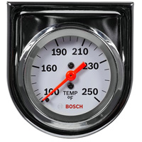 Sunpro CP8207 Water/ Oil Temp Gauge- Mechanical- White- Styleline