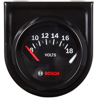 Sunpro CP8215 Gauge, Voltmeter, Black - Styleline