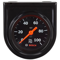 Sunpro CP8216 Gauge, Oil Pressure, Mechanical, Black - Styleline
