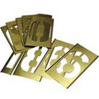 CH Hanson 10162 12 Inch Oversized Brass Gothic Style 13 Pc Number Set