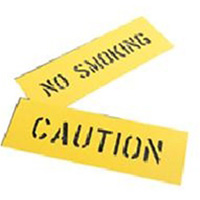 Safety Sign Stencil - (No Smoking Sym) - 3 Inch Char. CHH12418 | ToolDiscounter