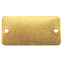 Brass Rectangle Tag W/ Rounded Corners 100 Pc CHH41272-100 | ToolDiscounter
