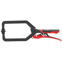 10 Inch Auto Adjusting Long Reach Swivel Pad C-Clamp, Gripped ARMA06207G | ToolDiscounter