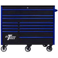 Extreme Tools RX552512RCBKBL-X 55 Inch RX Series Roller Cabinet, Black/Blue
