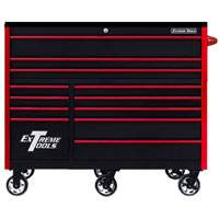 55 Inch RX Series Roller Cabinet, Black/Red EXTRX552512RCBKRD-X | ToolDiscounter