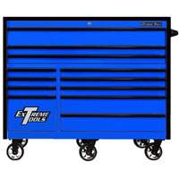 55 Inch RX Series Roller Cabinet, Blue/Black EXTRX552512RCBLBK-X | ToolDiscounter