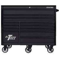 Extreme Tools RX552512RCMBBK-X 55 Inch RX Series Roller Cabinet, Matte Black/Black