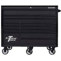55 Inch RX Series Roller Cabinet, Matte Black/Black EXTRX552512RCMBBK-X | ToolDiscounter