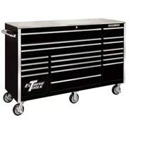 Extreme Tools RX722519RCBK RX Series 72” 19-Drawer Professional Triple Bank Roller Cabinet