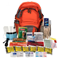 FIRST AID ONLY 90001 Emergency Preparedness 3-Day Backpack, 72 Pieces, Heavy Woven Bag