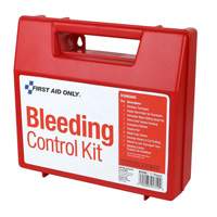 FIRST AID ONLY 91310 Bleeding Control Wall Station Standard Kit, 11 Pieces, Plastic Case, Wall-Mountable
