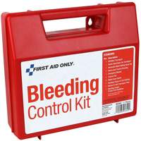 FIRST AID ONLY 91310 Bleeding Control Wall Station Standard Kit, 11 Pieces, Plastic Case, Wall-Mountable
