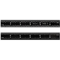 Fowler 52-337-012-0 12 Inch Black Rigid Rule 4R