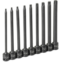 Grey Pneumatic 1206T 3/8 Drive 6 Inch Long 9 Pc Torx Set