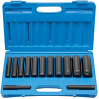 Grey Pneumatic 1313XD Extra-Deep Length Fractional Socket Set