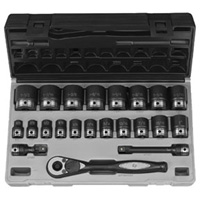 Grey Pneumatic 82622 1/2 Drive 6 Pt 22 Pc Duo Socket Set