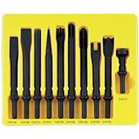 Grey Pneumatic CS110 Chisel Set, Impact, 10 Piece, .401 Shank, General Service