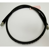 FREEDOM HYDRAULICS H9666 6Ft, 3/8In Id, 3/8NPTF Male End Fittings, Heavy Duty Rubber Hose. 20,000PSI Burst Rating.