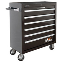 Homak BK04036061 36 Inch H2Pro Series 6 Drawer Roller Cabinet, Black