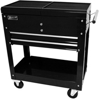 27 Inch Professional Tool Cart W/2 Drawers, Black HOMBK06022704 | ToolDiscounter
