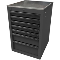 Homak BK08022070 22 Inch Rs Pro 7-Drawer Side Cabinet, Black