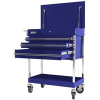 34 Inch Professional 3 Drawer Service Cart, Blue HOMBL05500200 | ToolDiscounter