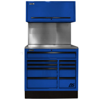 41 Inch Cts Set With Solid Back Splash, Blue HOMBLCTS41001 | ToolDiscounter