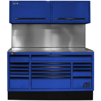 72 Inch Cts Set With Solid Back Splash, Blue HOMBLCTS72001 | ToolDiscounter