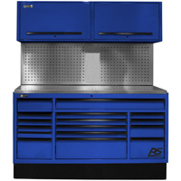 72 Inch Cts Set With Tool Board Back Splash, Blue HOMBLCTS72002 | ToolDiscounter