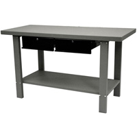 Homak GW00550170 59 Inch Industrial Gray Workbench With 2 Drawers
