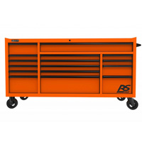 Homak OG04072160 72 Inch Rs Pro 16 Drawer Roller Cabinet, Orange