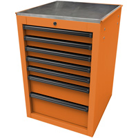Homak OG08022070 22 Inch Rs Pro 7-Drawer Side Cabinet, Orange