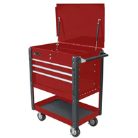 35 Inch Professional 4 Drawer Service Cart, Red HOMRD06032000 | ToolDiscounter