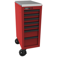 Homak RD08014070 14 1/2 Inch Rs Pro 7-Drawer Side Cabinet, Red