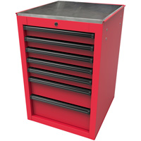 Homak RD08022070 22 Inch Rs Pro 7-Drawer Side Cabinet, Red