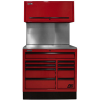 41 Inch CTS Set With Solid Back Splash, Red HOMRDCTS41001 | ToolDiscounter