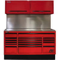 72 Inch CTS Set With Solid Back Splash, Red HOMRDCTS72001 | ToolDiscounter
