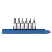 GearWrench 80321 6 Pc Hex Bit Socket Set Metric 1/4 Inch Drive