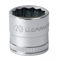 GearWrench 80756 1/2 Drive 12 Point Standard Metric Socket 21mm