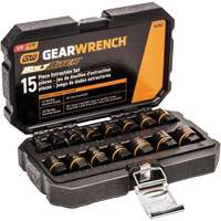 GearWrench KDT-84783 15 Piece 1/4" & 3/8" Drive Bolt Biter Impact Extraction Socket Set