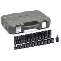 GearWrench 84925N 29 Pc 3/8 Drive Metric Standard/Deep Impact Socket Set
