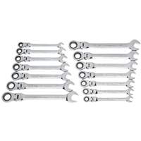 GearWrench 85141 14-Piece Flex Head Ratcheting Combination SAE/Metric Wrench Set
