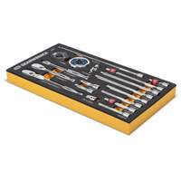 GearWrench 86520 90-Tooth Ratchet & Drive Tool Set with Foam Storage Tray