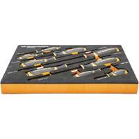 GearWrench KDT-GWMSSCRSL Slotted Dual Material Screwdriver Set in Foam Storage Tray
