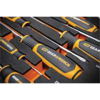 GearWrench KDT-GWMSSCRSL Slotted Dual Material Screwdriver Set in Foam Storage Tray