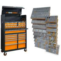 GearWrench MEGAMOD873 MEGAMOD Mechanics Tool Set in Premium Modular Foam Trays with Tool Storage