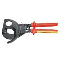 11 Inch 1000 Volt Insulated Ratchet Cable Cutters KNI9536280 | ToolDiscounter